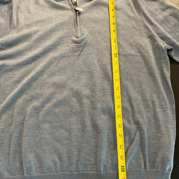 Supima® Cotton Half-Zip Sweater L - Picture 4 of 5